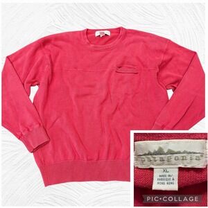 Vintage Patagonia Hong Kong Cotton‎ Crew Sweater Mens XL  Knit Pullover Red